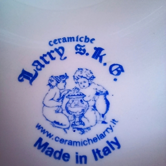 Italian Pottery Colorful Fruit and Floral Ceramic Footed Bowl Made Italy - Picture 12 of 14